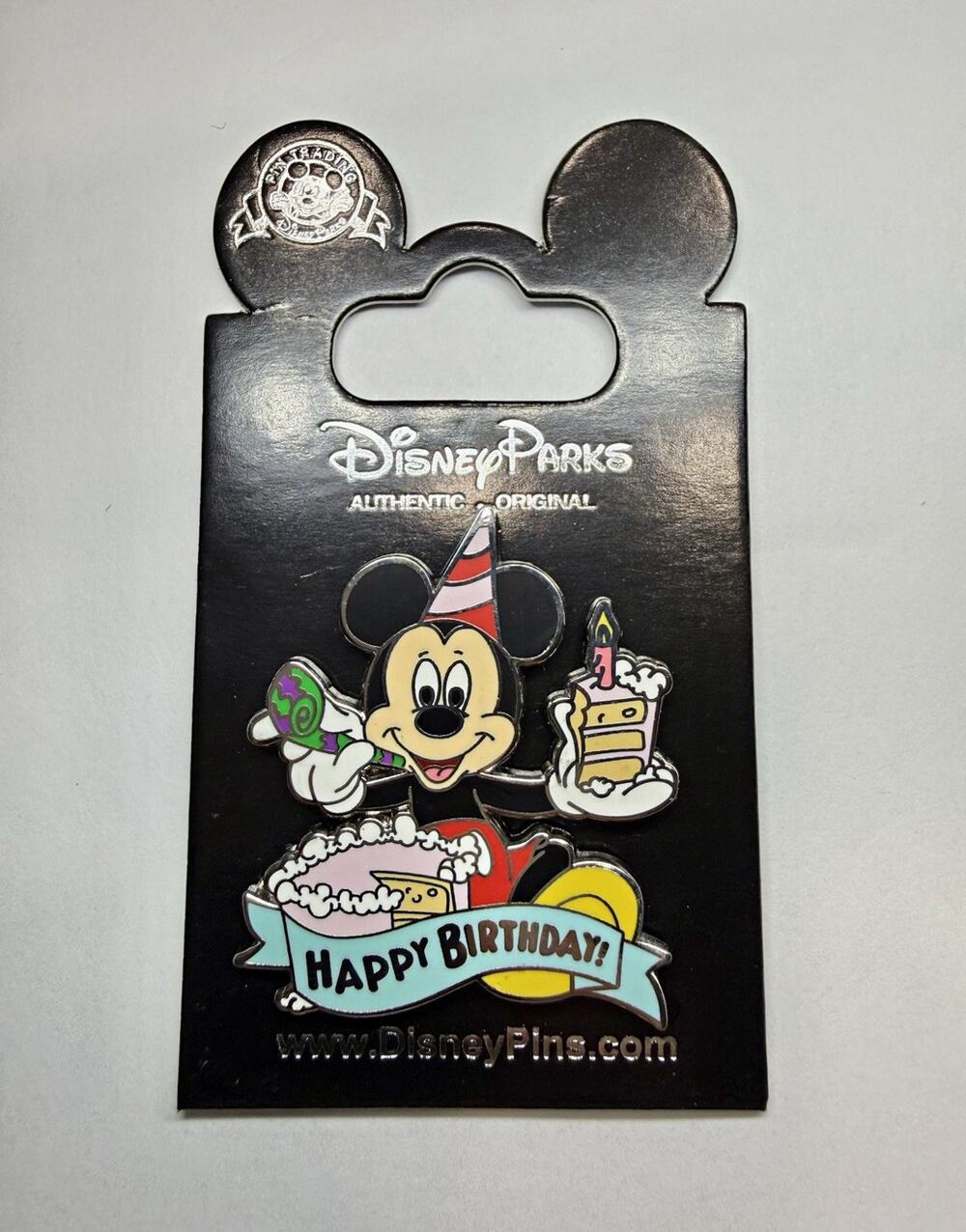 Disney Parks Authentic Mickey Mouse Happy Birthday Enamel Pin Single